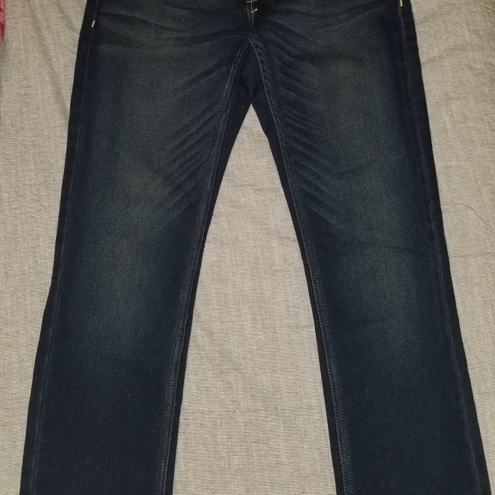Men's Hollister Slim Straight Cotton Denim Dark Wash Jeans 28x30